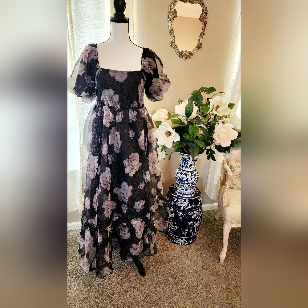 Rose Peony Maxi Dress